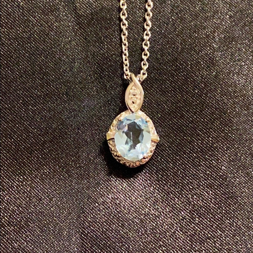 Sky Blue Topaz Necklace
